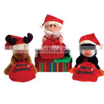 Beautiful Christmas gift plush toys with gift bag in color box