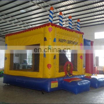 birthday cake inflatable bouncer slide combo