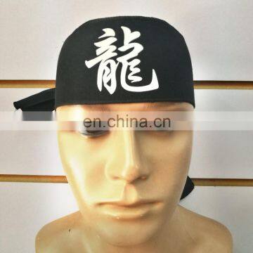 dragon hachimaki headband black color