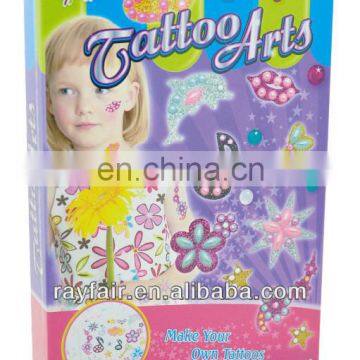 2015 new design DIY glitter temporary body tattoo sticker arts for kids