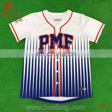 Custom Blank Baseball Jerseys Wholesale Sublimation Stripe Baseball Uniform