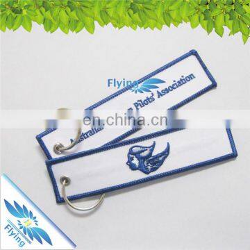 Custom Logo Embroidery Fabric Keychain, Tourist Sourenvir Embroidered keychains
