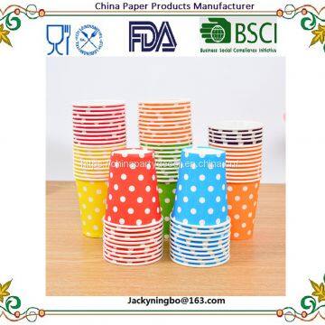 Ningbo PartyKing Multicolor Round Dots Paper Cup Disposable Tableware For Kids Birthday Party Wedding Food Grade Party Supplies