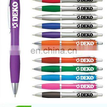 Promotional pen/ plastic ball pen with rubber touch