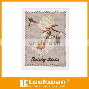 Beautiful Flowers for Birthday Wishes Embroidered Greeting Cards