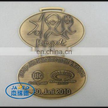 3D gold plated souvenir badge and competition medals trophies