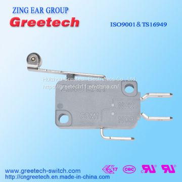 ENEC,UL, cUL, CQC approval Waterproof Mini Micro Roller Lever Switch 25t125