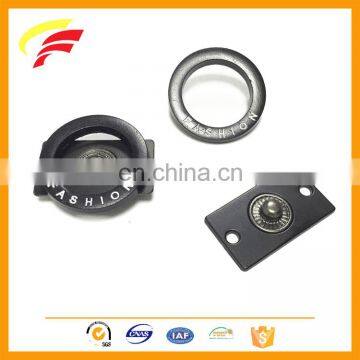 custom logo fashion two parts zinc alloy metal snap button for coat