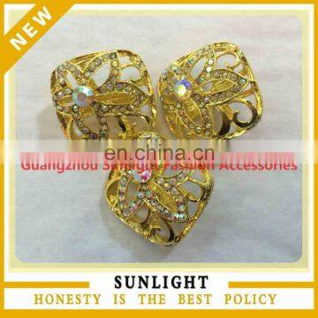 Latest Shiny Gold Crystal Rhinestone Buttons For wedding