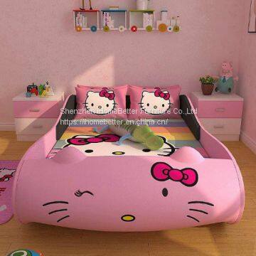 Hellokitty Race Car Bed Kid Car Bed for Girls