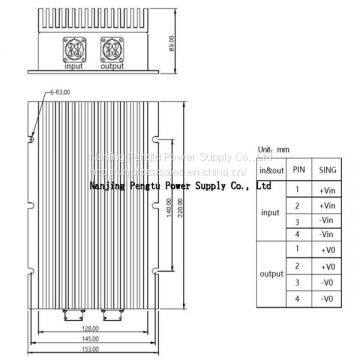 PDE-C Series dc to dc Converter 24v 600W photo-2