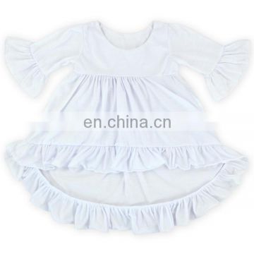 Wholesale Pure White Icing Tunic Dress For Girl Long Sleeve Princess Girl Tailor Dress