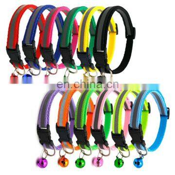 Wholesale Manufacturer Adjustable Soft High Quality Nylon Luxury Custom Pet Dog Collar For Dog With Bell Dog Collar photo-2
