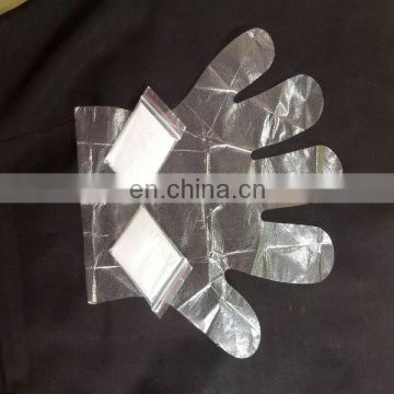 0.5g folded Disposable make up remove food service transparent pe gloves