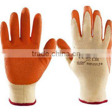 latex coated palm glove crinkle finish EN388 EN420