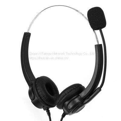 Hotrain FH13 USB Dual Side Customer Service Center Noise Reduction Headset