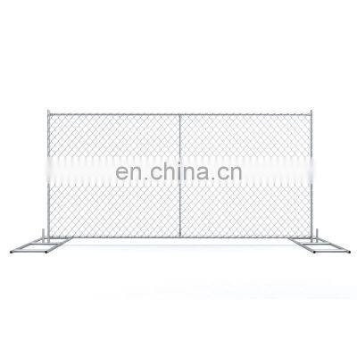 High quality portable chain link temporary construction barricade fence panels