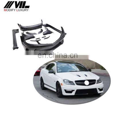 Fiberglass Wide Body Kit for Mercedes W204 C63 AMG 2012-2014 car