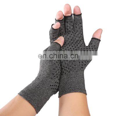 Indoor Sports Antiskid Health Care Half Finger Gloves Rehabilitation Training Arthritis Pressure Gloves