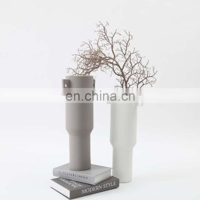 2021 Nordic Minimalism Ceramic Handmade Matte Porcelain Color Customize Vase