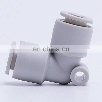 Hot Sale PV Series White Color Plastic 4/6/8/10/12/16mm Port Size V Type Pneumatic Fittings Push In Tube Air Connectors