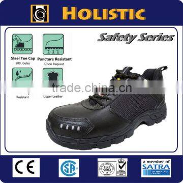 Lace up Genuine Leather Anti Slip Industrial Safety Shoe