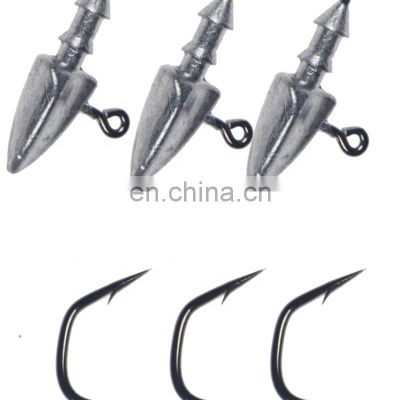 3.5G high Carbon Steel lead hook carp fishing hooks fishing box hooks fishing carbon steel