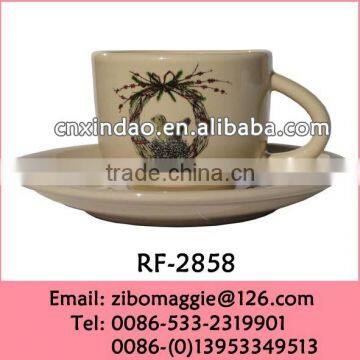 Good Quality Popular Personalized Ceramic Custom Print Wholesale Coffee Cup Saucer for Coffee Set