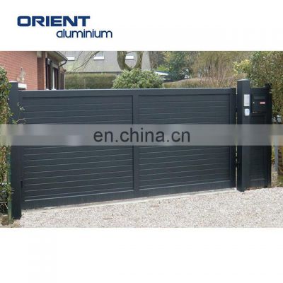 OEM European Style Gate Design Sound-proof White Aluminium Safety Front Gate