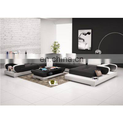 Hot Selling Cheap Modern Fabric Leather Sofa Set Living Room Furniture Fabric U Shape Sleeping Sectionals Sofas