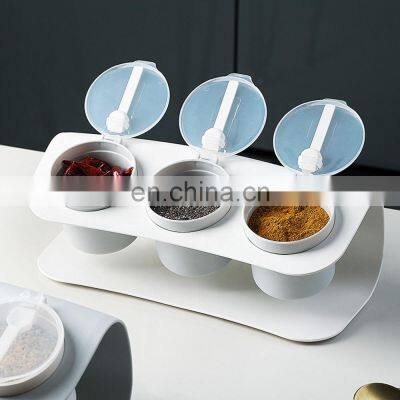 Plastic Spice Organizer Seasoning Box Set Kitchen Spices Organizer Jars Storage Container