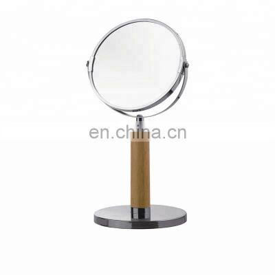Round Simple Professional Makeup Mirror Flower Shape Base Standing Mirror Makeup Table Frame Chrome Plated Mirror Makeup photo-3