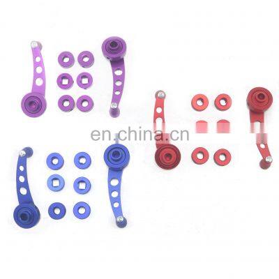 Pair Aluminum Alloy Window Winder Riser Handle Replacement Kit For Universal Vehicle
