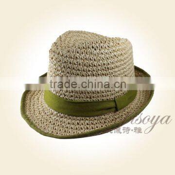 2014 Fashion hat Handmade straw hat lady hat woman hat beach hat