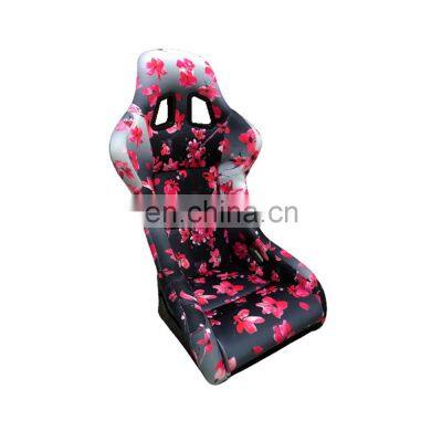 Custom logo color fiber glass carbon fiber racing seat bucket car seat