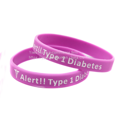 Buy Custom Purple Silicone Rubber Bracelets in Bulk