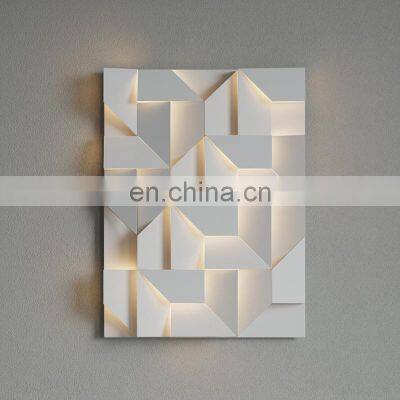 Modern Simple Bedroom Living Room Wall Light Corridor Wall Lamp Decorative Geometric Square Wall Lamp