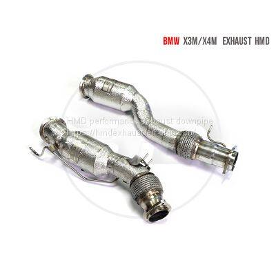 HMD Exhaust Manifold Downpipe for BMW X3M X4M Car Accessories With Catalytic converter Header Catless whatsapp008618023549615