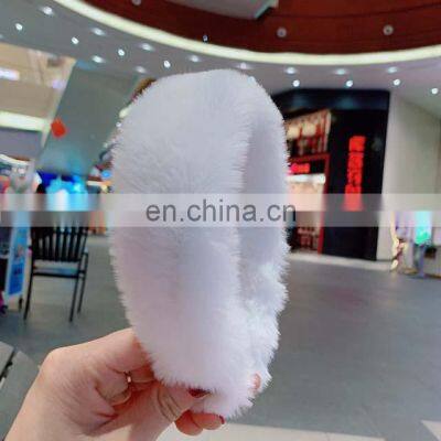 Autumn Hair Accessories Pink Fur Headband photo-4