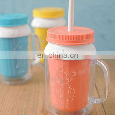 Hot Selling Best Pink Juice Eco Customized Logo Reusable Plastic Straw Smoothie Cups Lids