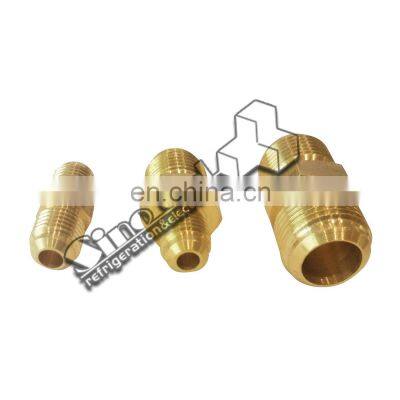 Коннектор, муфта, переходник, штуцер для крепления труб (nut fitting coupling connector adapter) для кондиционеров ВКХ (HVAC), медный, отлитый с фланцем, латунный фланцевый соединитель для холодильного оборудования photo-4