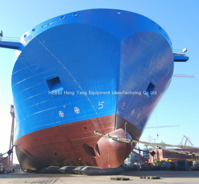 Ship airbags, ship upper rows, launching airbags