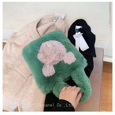 39Handbag Fluffy women's bag Delicate Ladies one shoulder oblique straddle bag Autumn/Winter soft bag