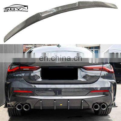 G22 425i 430i M4 Style Carbon Fiber Trunk Rear Spoiler For BMW 4 Series G22 2020-2023