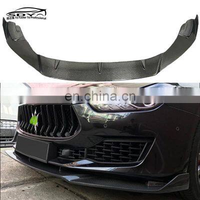 Ghibli High Quality Carbon Fiber Front Lip Front Bumper Lip Front Splitter For Maserati Ghibli 2018-2023