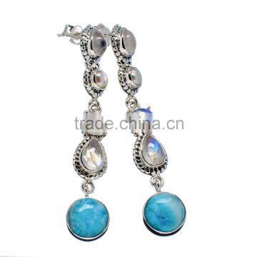 LARIMAR 925 STERLING SILVER EARRINGS ,925 STERLING SILVER JEWELRY WHOLE SALE,JEWELRY EXPORTER