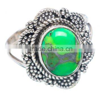 COPPER TURQUOISE RING 925 SOLID STERLING,SILVER EXPORTER,STERLING SILVER JEWELRY,SILVER RING,WHOLESALE SILVER JE