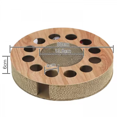 Cat Scratching Board Track Cat Toy, With Catnip for Indoor Cats - Circular Busy Box Scratching photo-2