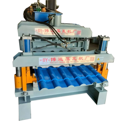 Color steel glazed tile pressing machine, antique style glazed tile equipment, roof panel forming