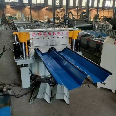 High Quality European Standard Standing Seam Metal Roof Machine Colored Steel Tile Forming Equipment For Sale Factory photo-3